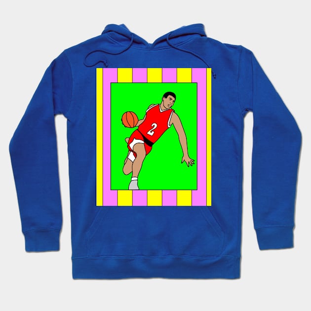 Retro Basketball Player Hobby Hoodie by flofin